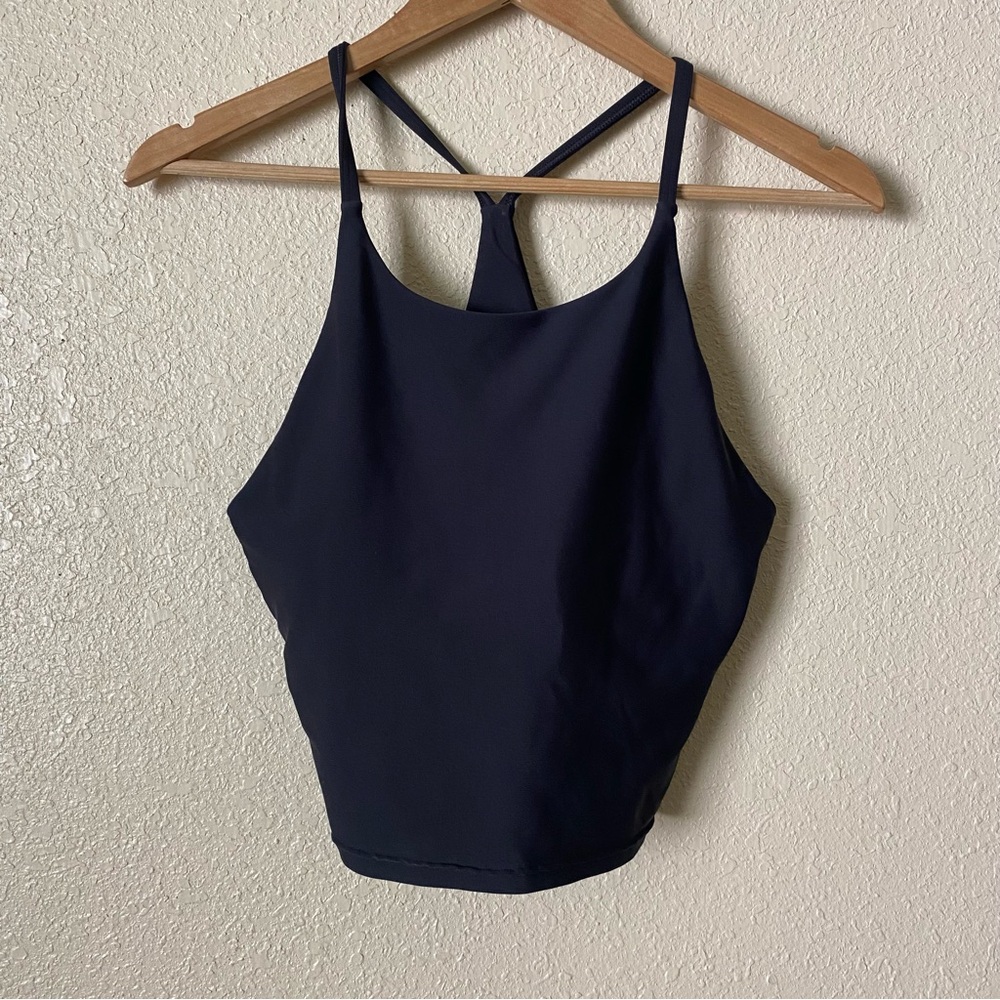 Old Navy Active Black Powersoft Crop Sports Bra Top
